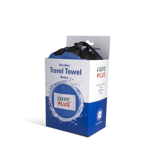 Care Plus Travel Towel Microfibre Medium - Blauw 
