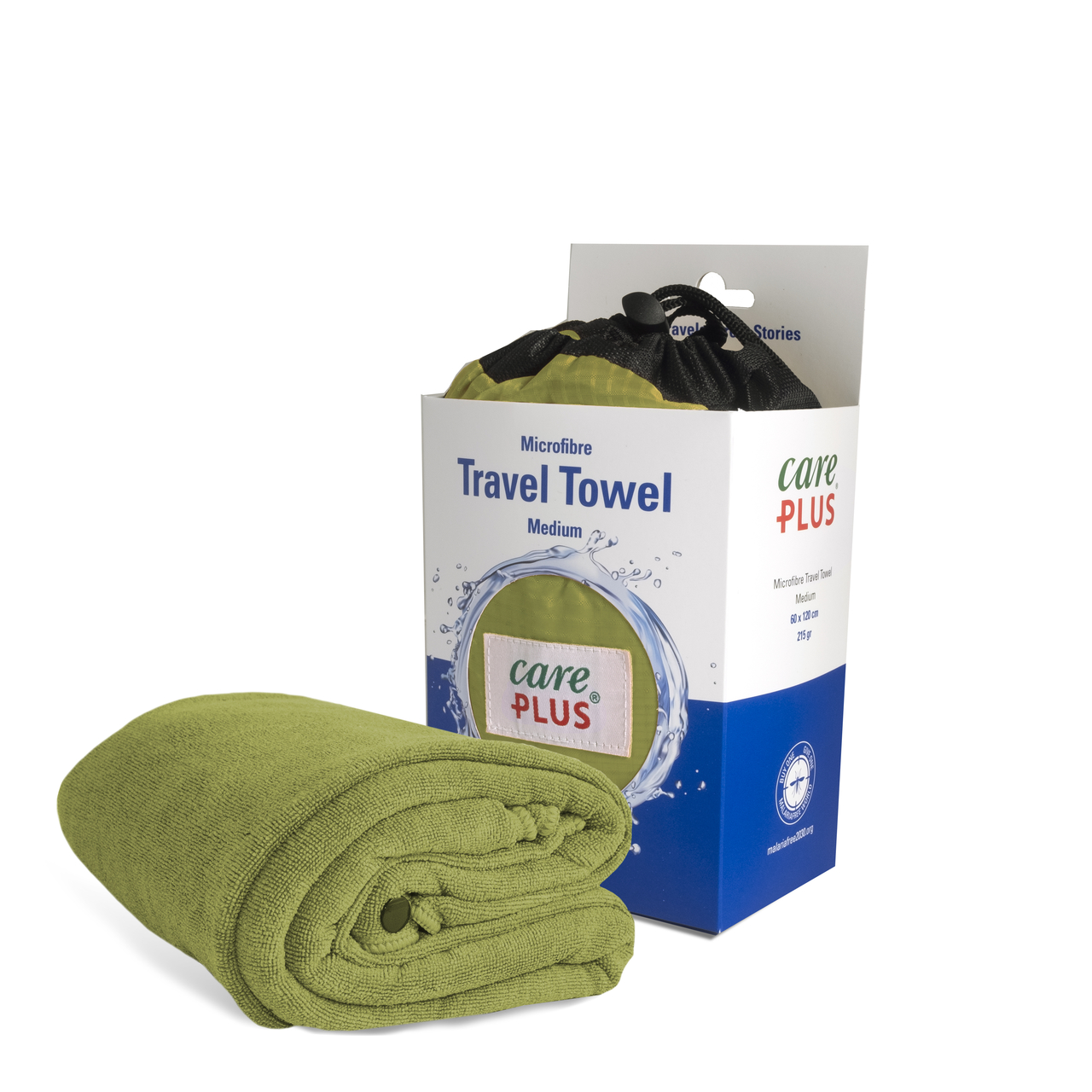 Veel Rang vertaling Care Plus Reishanddoek microvezel - Maat: medium 60 x 120 cm - Groen -  Travel Towel