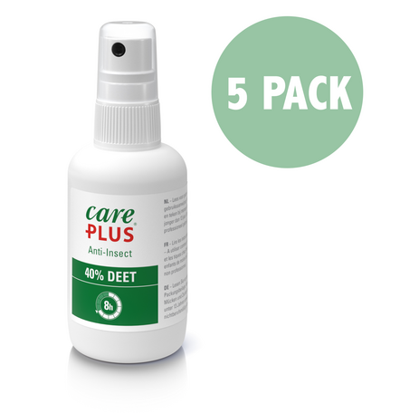 5x Care Plus Deet 40% spray 100 ml - Voordeelverpakking