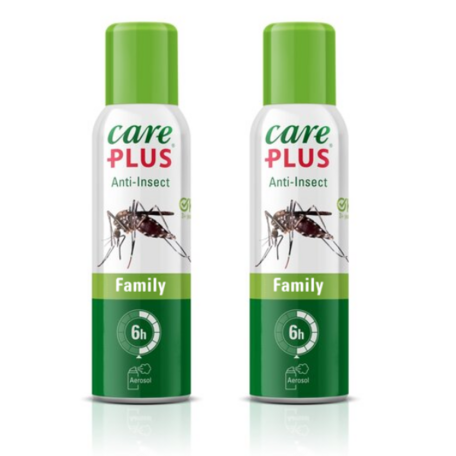 2x Care Plus Anti Insect Icaridin Family Aerosol - 100ml